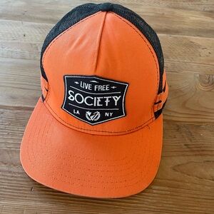 Society Orange and Black Trucker Hat